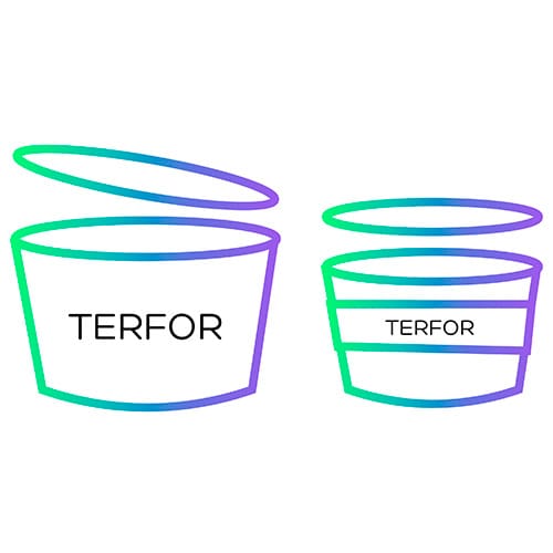 Tarrinas y tapas para limpieza